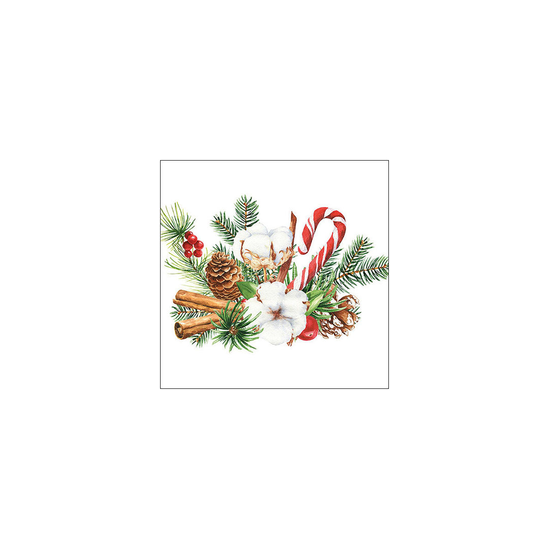 Salvetes papīra 33x33cm Santa Christmas arrangement