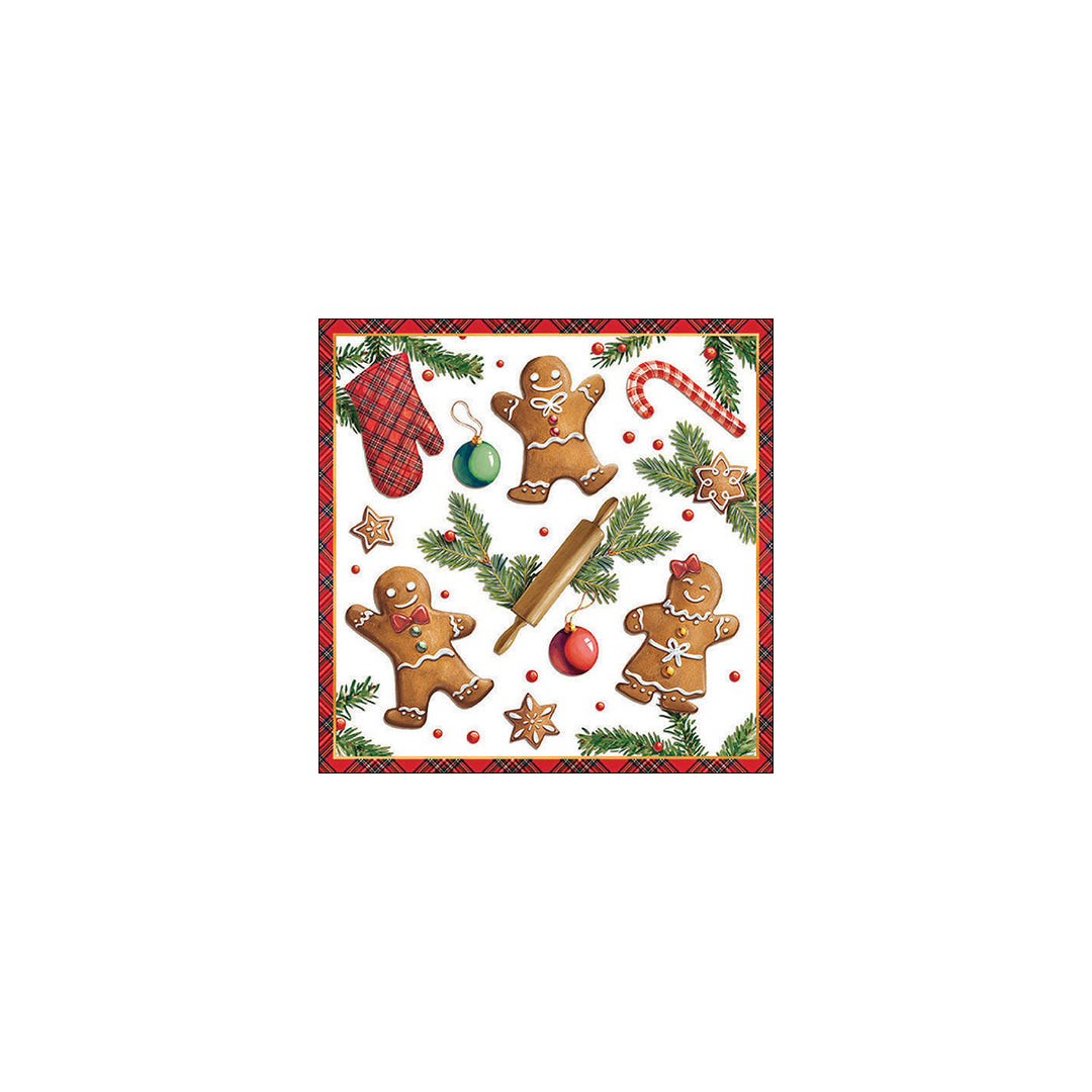 Salvetes papīra 33x33cm Gingerbread cookies