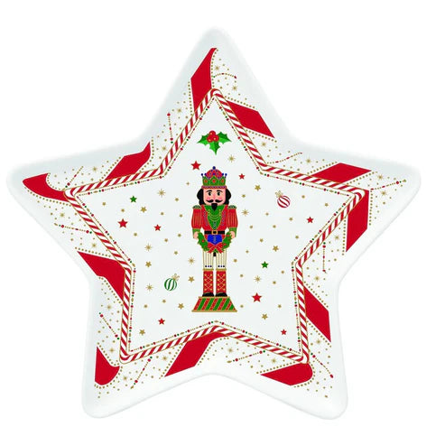 Porcelāna šķīvis “Nutcracker Twist” – Ziemassvētku zvaigzne
