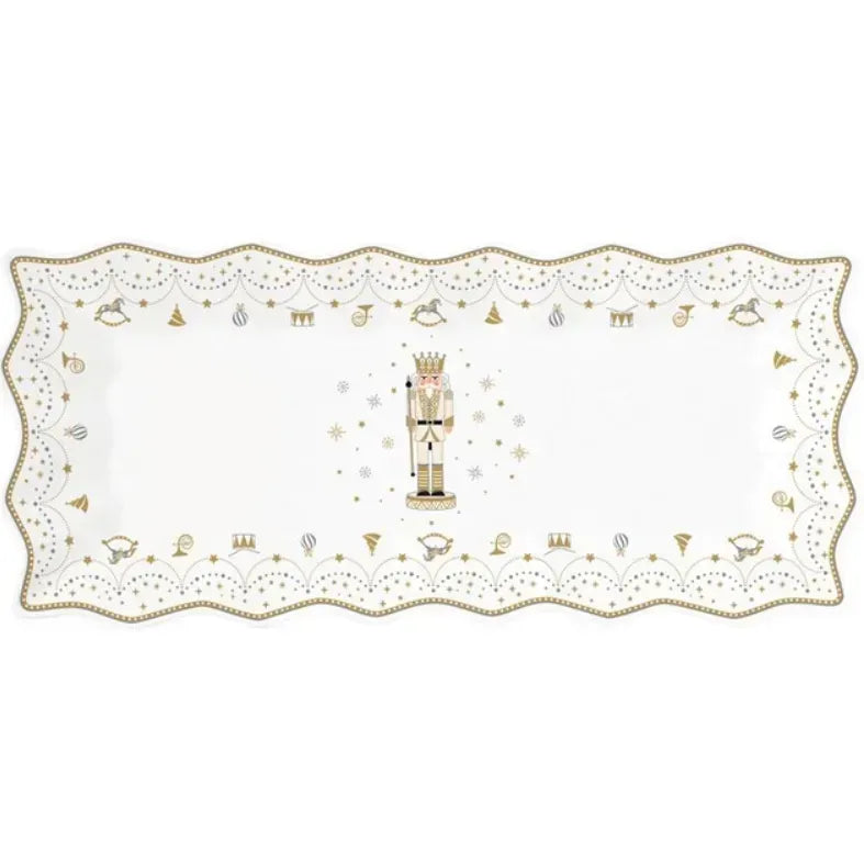 Porcelāna šķīvis “Nutcracker Twist” – 35 × 23 cm