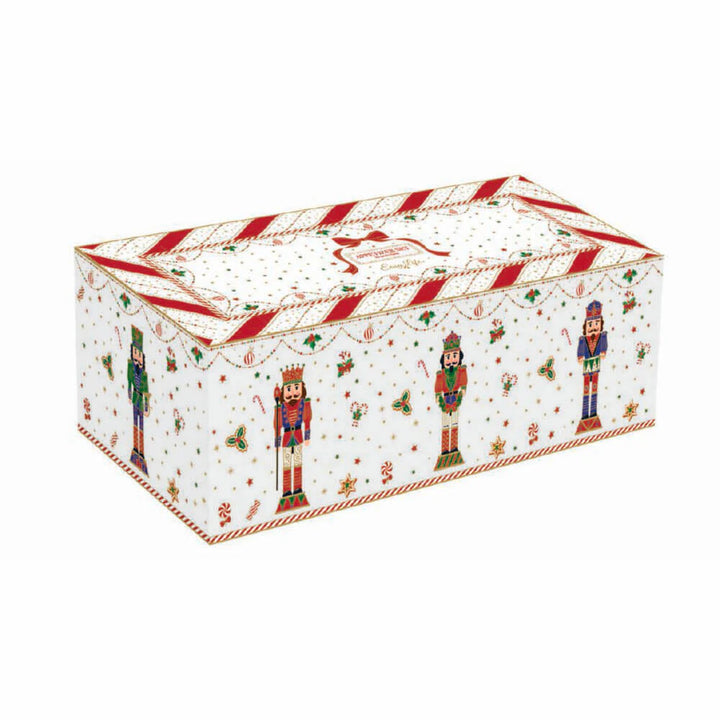 Aperitīva komplekts “Nutcracker Twist” – 4 porcelāna bļodiņas ar koka paplāti