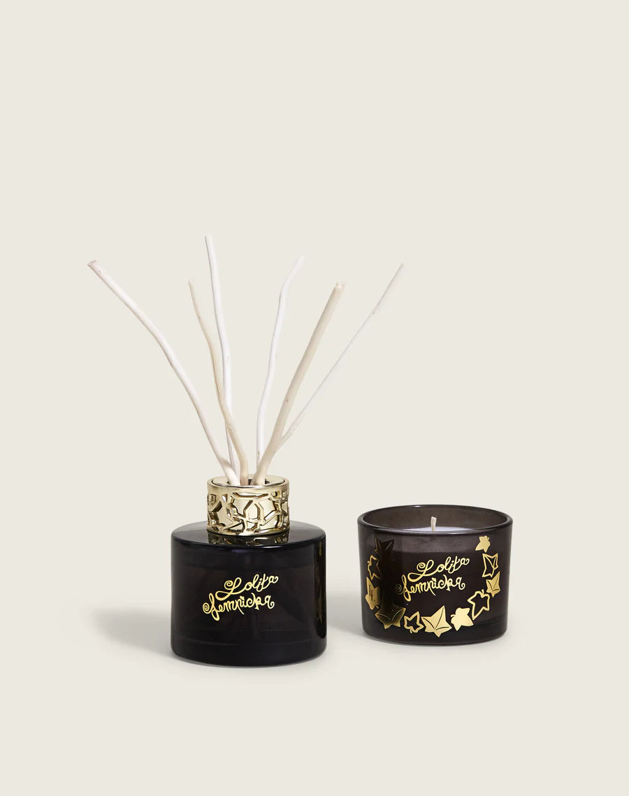 Duo mini Bouquet & Bougie Lolita Lempicka Black Edition - difūzeris un svece