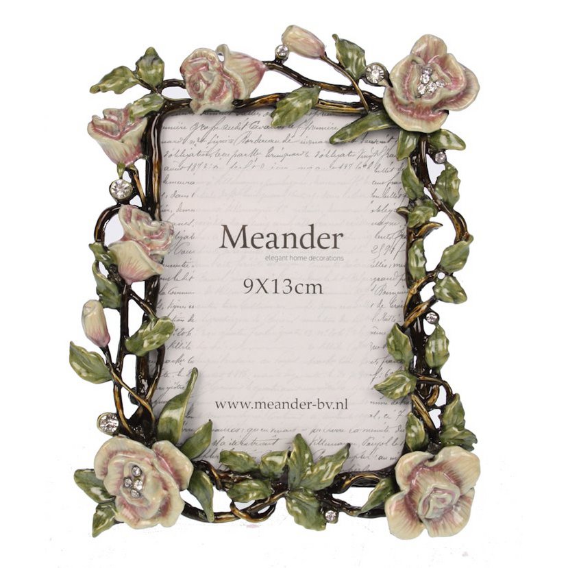 Elegants foto rāmītis ar rožu zariem