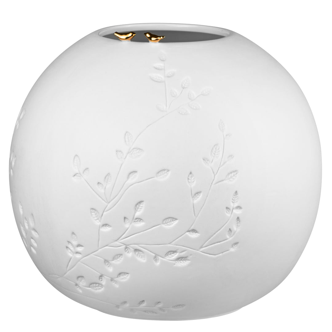 Porcelāna vāze ar zelta putniņiem