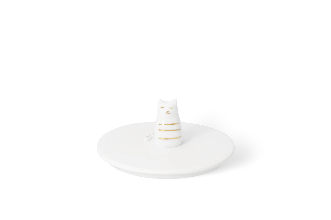 Porcelāna trauciņš ar kaķa figūru