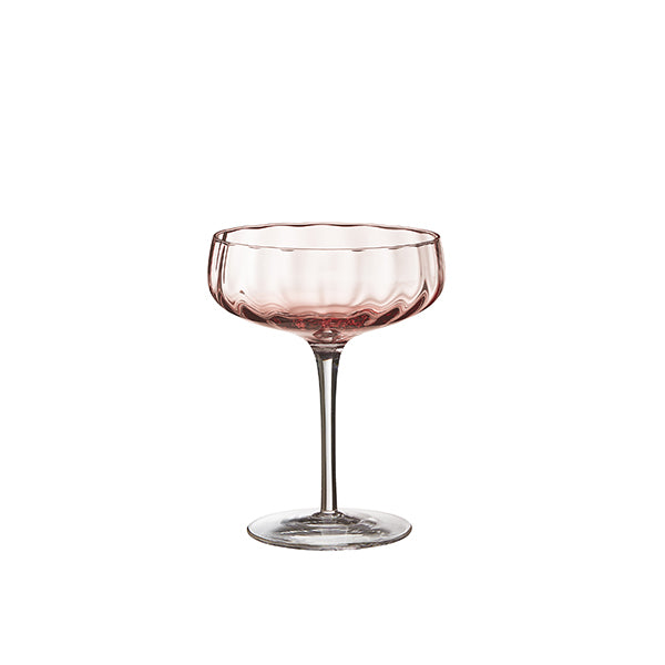 Stikla šampaniešu/ kokteiļa glāze ar persiku rozā nokrāsu, 300 ml