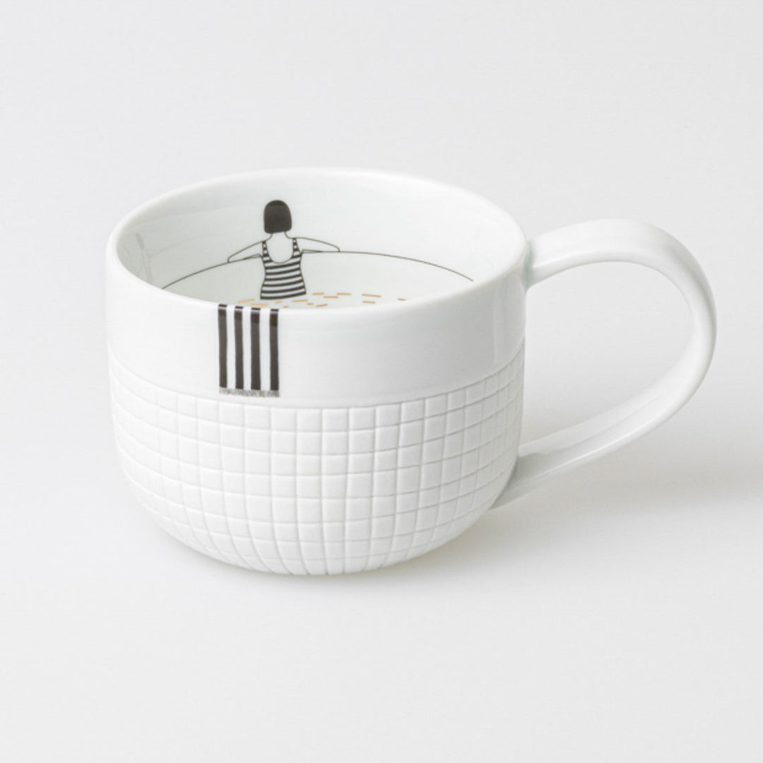 Porcelāna tase "Peldvieta pie ezera)"
