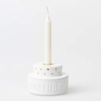 Porcelāna svečturis "Happy Birthday"