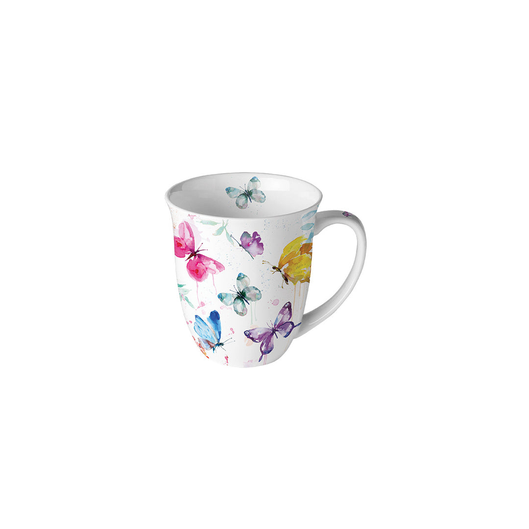Krūze Butterfly Collection, 0.4 L, balta