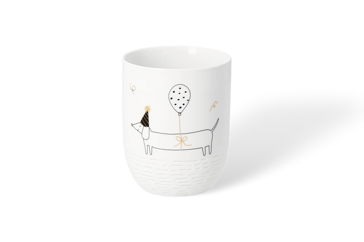 Porcelāna krūze ar taksīti un balonu