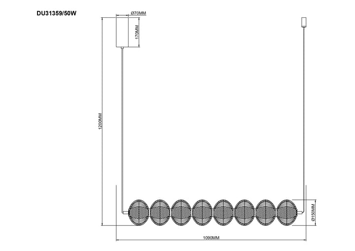GALATEA piekaramās lampas (zelta krāsa) – 4 dizaini