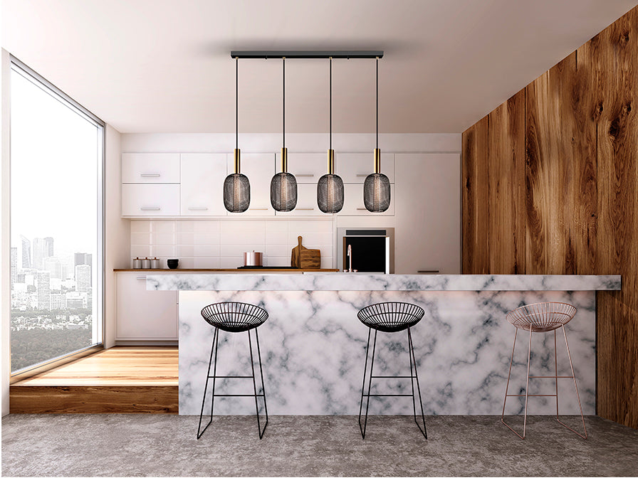 Griestu lampa Micron, 1 lampa, 3 lampas vai 4 lampas.