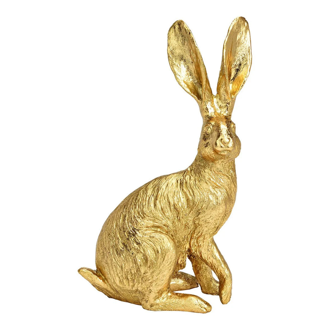 Zaķis, zelta krāsā, 14 x 24 x 9 cm (liels)