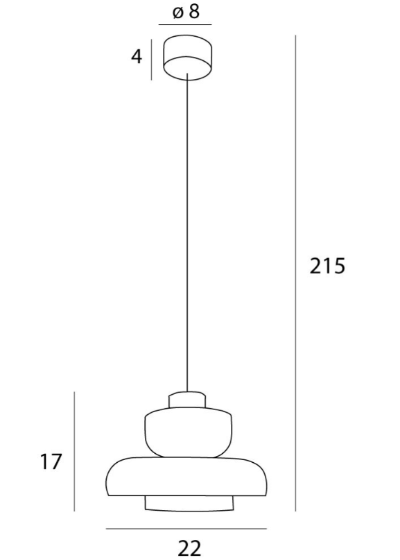 Moderna lampa "Signature" dubultā stikla, 2 toņos