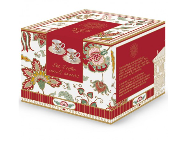 KASHMIR  2gab.kmpl. espresso krūzītes ar tasītēm 80ml