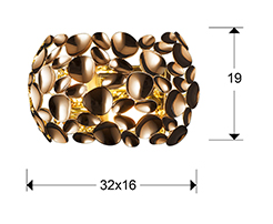Sienas lampa Narisa, 2 krāsas