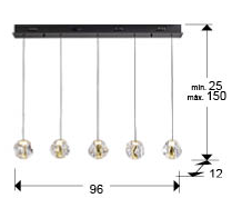 Zaria griestu lampas - 3 dizaini