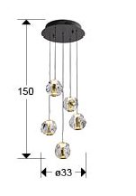 Zaria griestu lampas - 3 dizaini