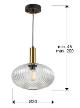 Lustra "Norma lamp 1 clear"