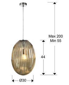 Ovila griestu lampa, 2 krāsu varianti, 2 izmēri