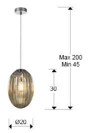 Ovila griestu lampa, 2 krāsu varianti, 2 izmēri