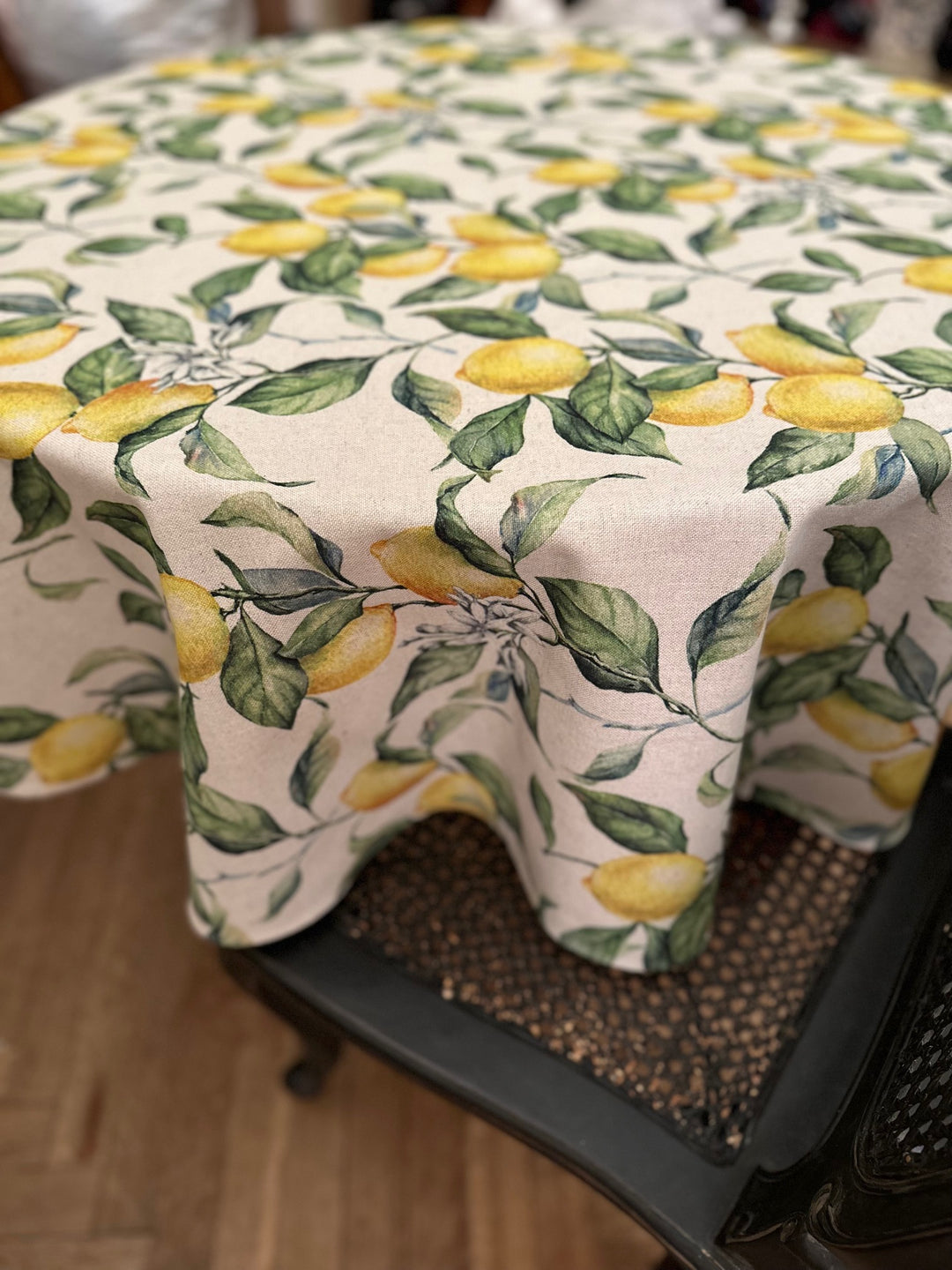 Apaļš galdauts Lemon Linen