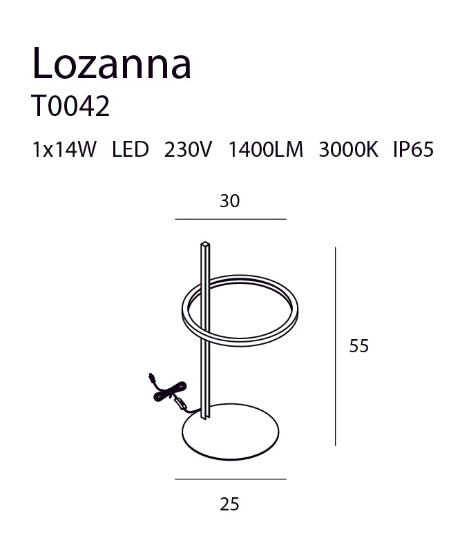 Modernas un minimālistiskas dizaina lampas lampa un galda lampa "Lozanna"