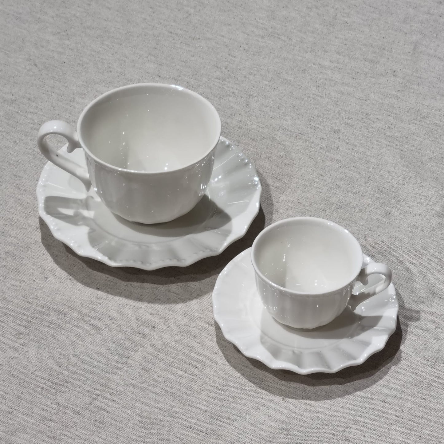 Kafijas un ekspresso krūzes no Toskānas baltā porcelāna kolekcijas