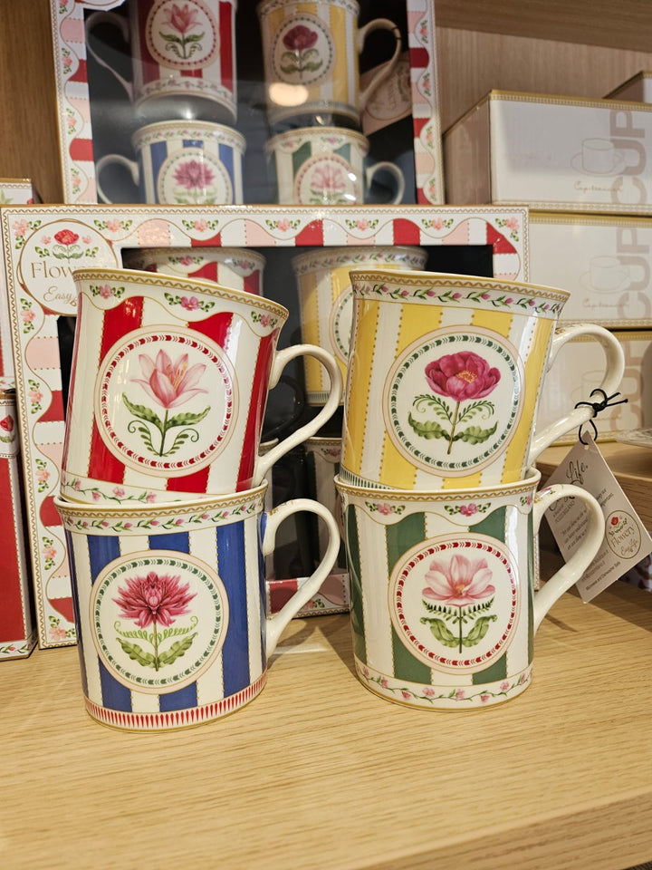 FLOWERY 4gab.porcel.MUG krūžu kompl.300ml.