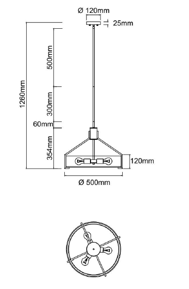 Griestu lampa Doretto
