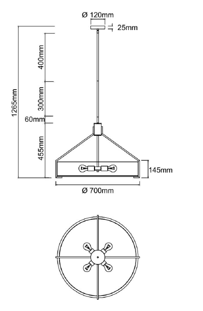 Griestu lampa Doretto