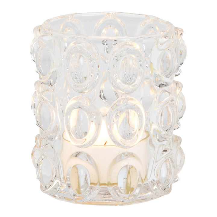 Stikla svečturs, divi izmēri, caurspīdīgs