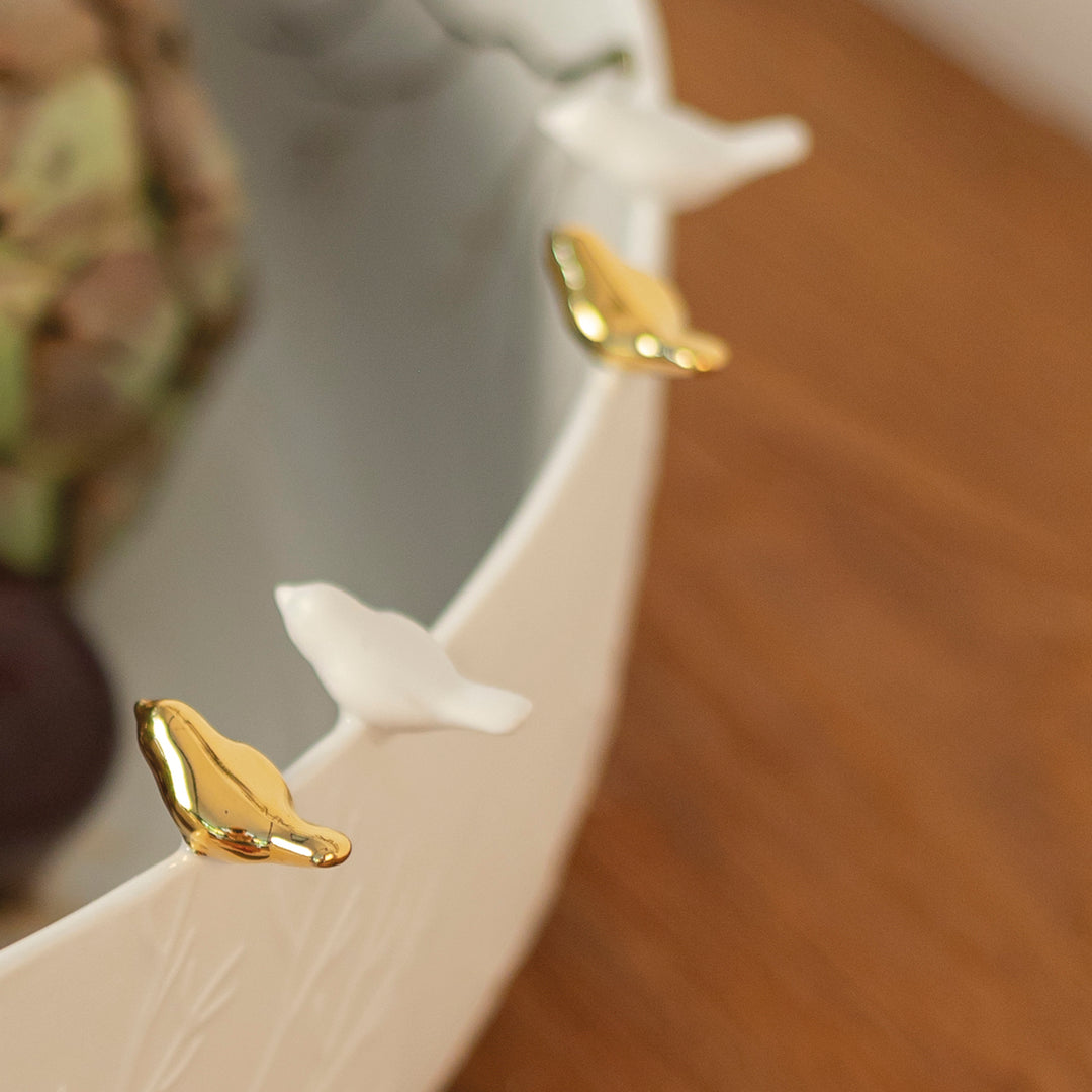 Porcelāna dekoratīvā bļoda “Putnu bars” (lielā)