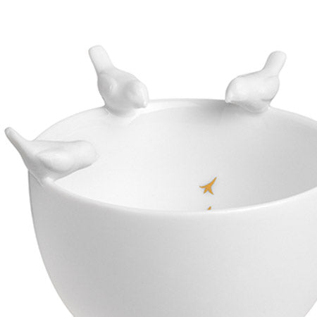 Dekoratīva porcelāna bļodiņa ar putnu motīvu