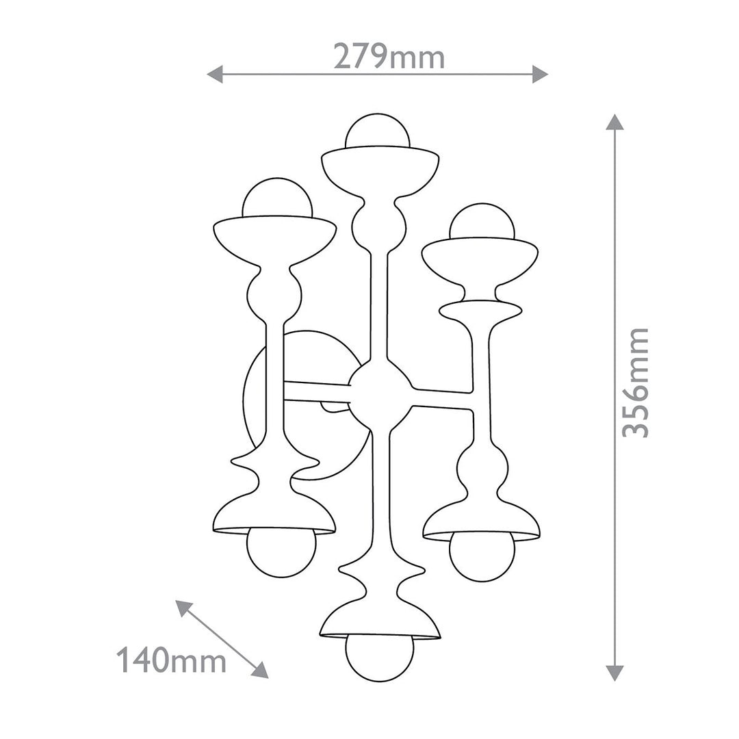 CADENCE sienas lampa, divi izmēri