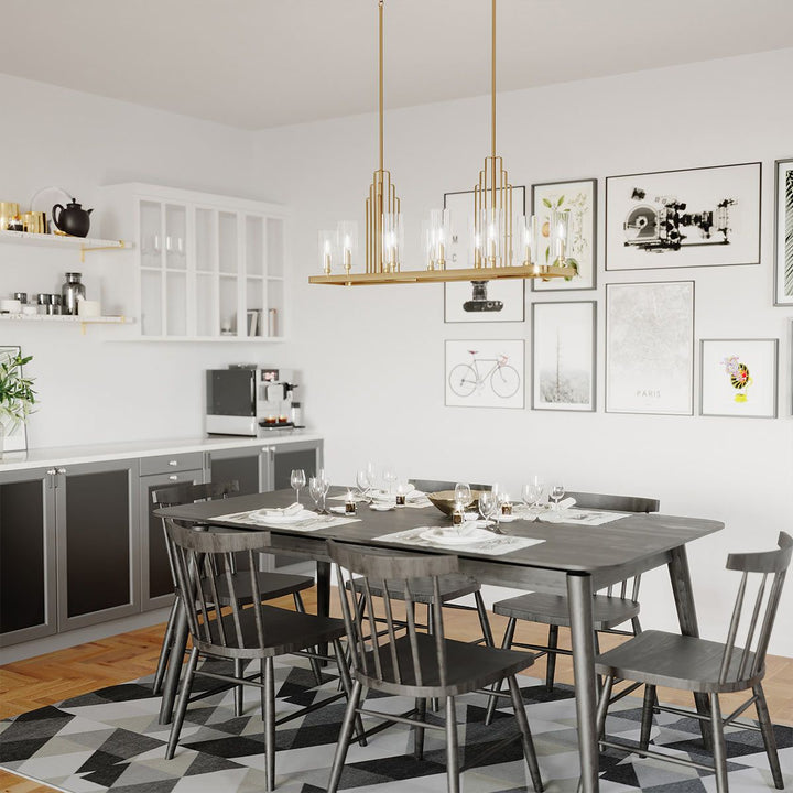 KIMROSE 10 gaismas avotu lineārā lustra