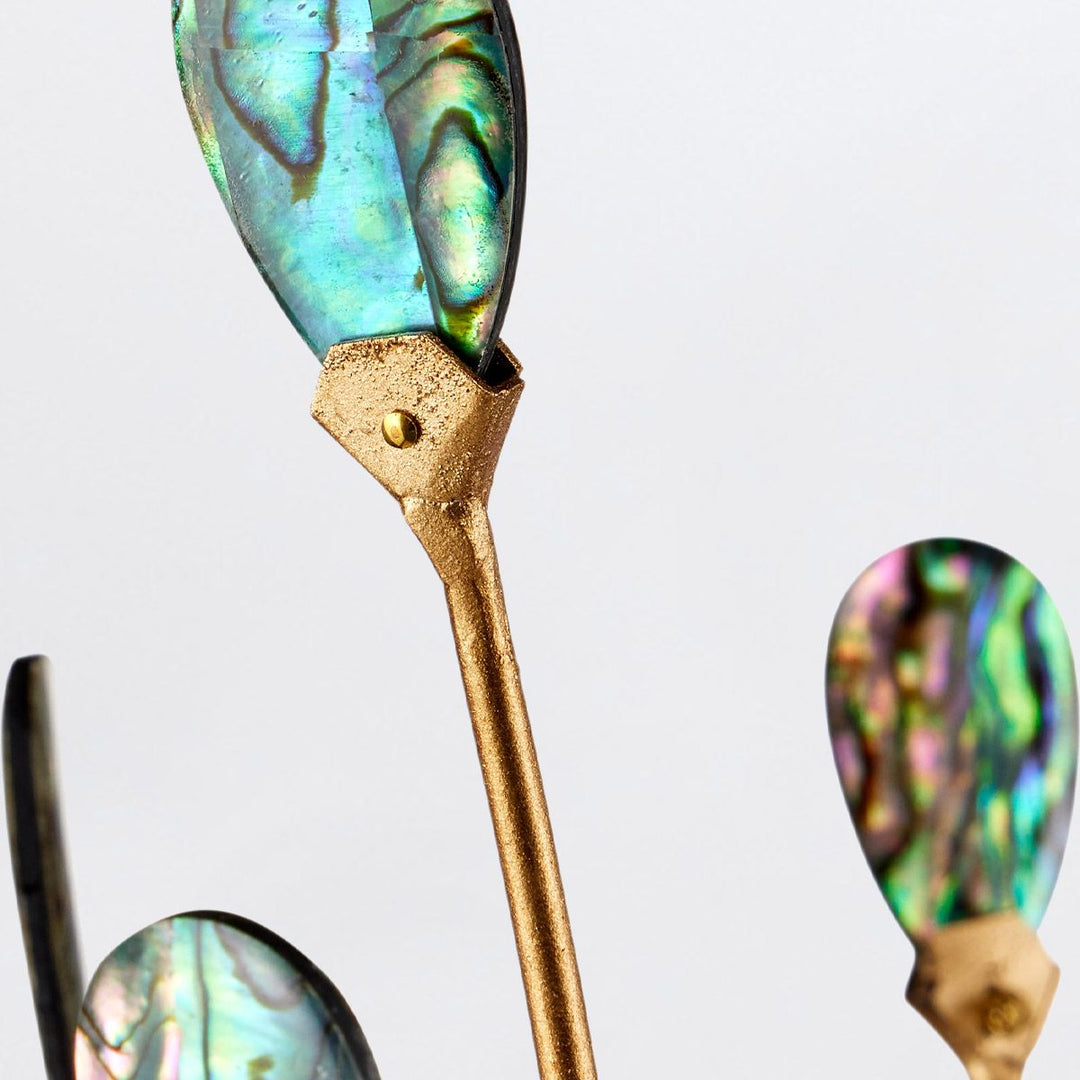 Delphos lustra ar Jaunzēlandes Paua gliemežvāku čaulas elementiem