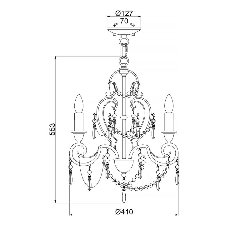 Lakeside lustra ar 3 gaismas avotiem