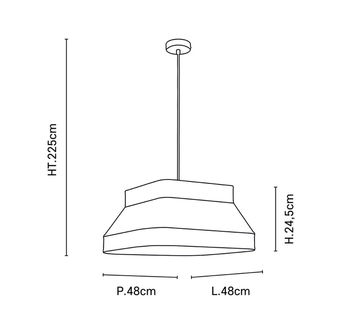 SQUARE piekaramā lampa, dažādi izmēri