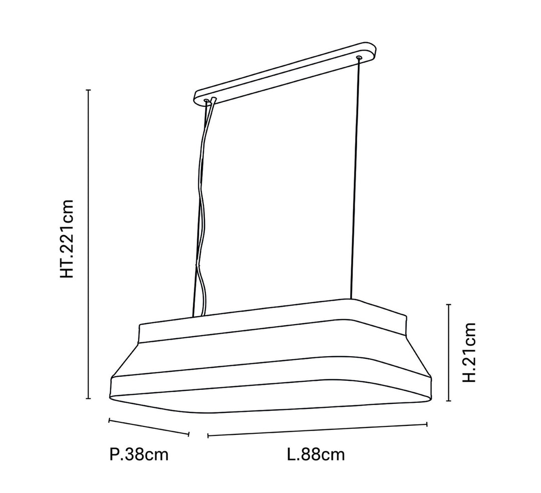 SQUARE piekaramā lampa, dažādi izmēri
