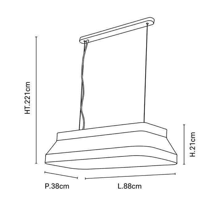 SQUARE piekaramā lampa, dažādi izmēri