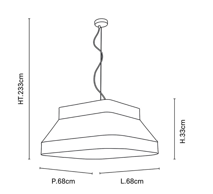 SQUARE piekaramā lampa, dažādi izmēri